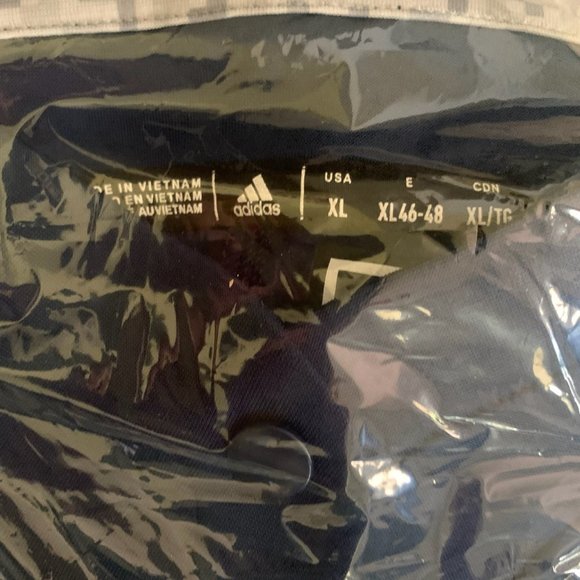 NWT ADIDAS WOMEN'S STADIUM 1/4 SNAP LONG SLEEVE SHIRT NAVY/WHITE MEDIUM - Picture 7 of 13